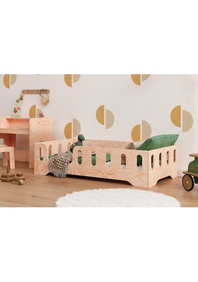 Montessori Yatak Doğal Ahşap Yatak Bebek Ve Çocuk Karyola Ahşap