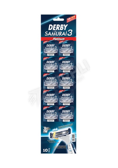 3 Adet Derby Samurai 3 Tıraş Bıçağı 10 Lu Kartela