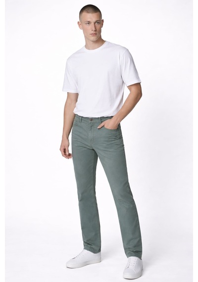Sabri Özel Giotelli Erkek Haki Dar Kesim Slim Fit Dokuma Beş Cep Normal Bel Pantolon