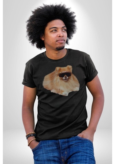 Pomernian Köpek Unisex Unisex Siyah Organik Baskılı T-shirt Penye Yüksek Kalite Siyah Pomernian Köpek Unisex Unisex Siyah Organik Baskılı T-shirt Penye Yüksek Kalite Siyah