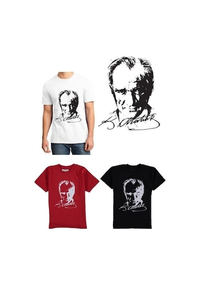 A.L.M Kids Atatürk Baskılı Ve Imzalı Kız Çocuk Tişört 5-14 Yaş