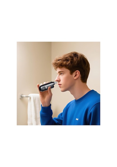 Mini Burun Kıl Tüy Alma Makinası Elektronik Burun Kılı Şarjlı Nose Hair Trimmer Dijital Ekranlı