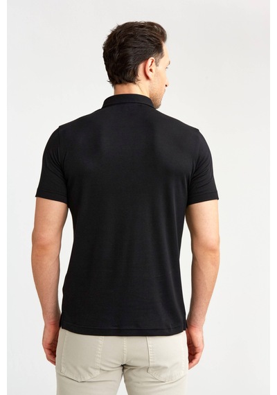 Bisse Merserize Pike Polo Yaka T-shırt Sıyah Ts24y24105 D99 Siyah