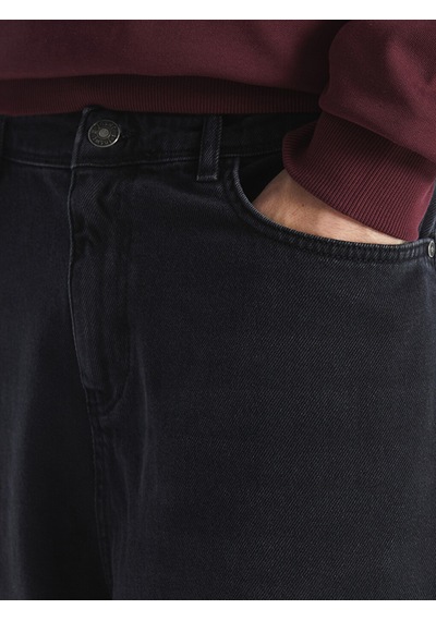 Lcw Jeans Siyah Super Baggy Fit Erkek Jean Pantolon