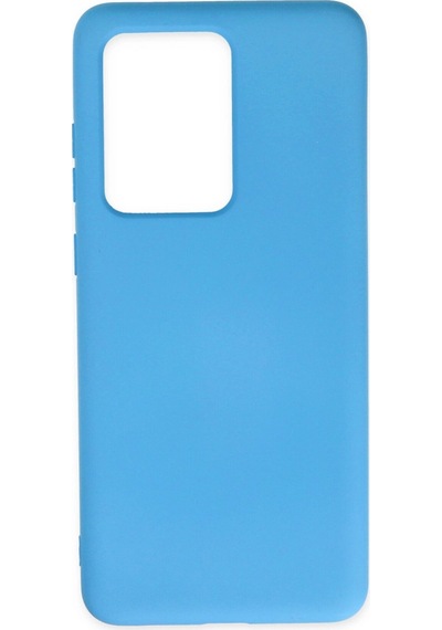 Samsung Uyumlu Galaxy S20 Ultra Kılıf Nano İçi Kadife Silikon Mavi\