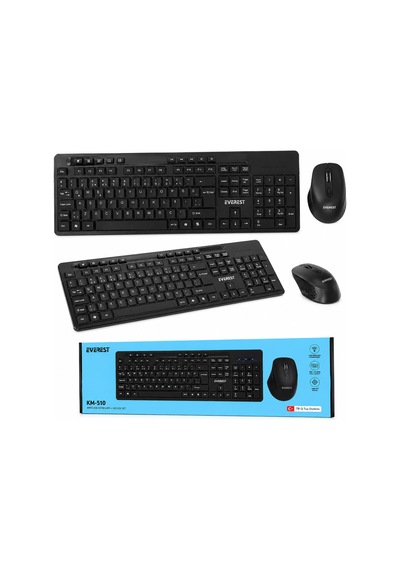 Kablosuz Multimedya Klavye Ve Mouse Seti Q Klavye - Siyah