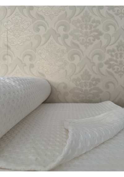 Premium %100 Pamuk Tek Kişilik Yazlık Pike, Yatak Örtüsü, Terletmez Kumaş Beyaz Renk 160x240cm Beyaz