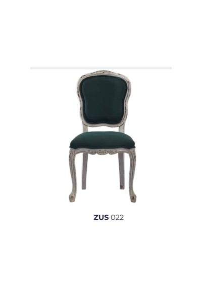 Bengimobilya Sandalye Zus022 Eskitme Model Yeşil Renk Baby Face Kumaş Kayın