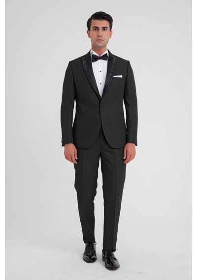 Efor Black 083 Takım Slim Siyah Siyah