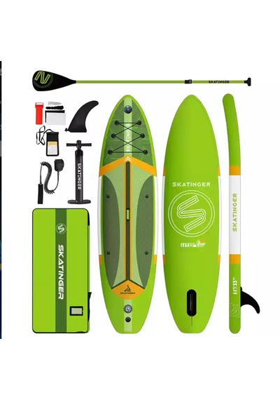 Plans Yeşil Stand Up Paddle Board 335x84x15 Cm Ölçülerinde Şişme Sörf Tahtası Full Set