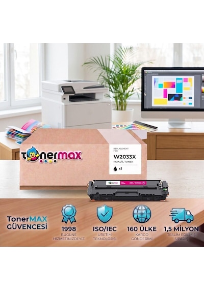 Hp Color Laserjet Pro Mfp M479fdw W2033x Kırmızı Muadil Toner Çipli