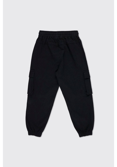 Erkek Çocuk Beli Lastikli Siyah Pantolon 17013617