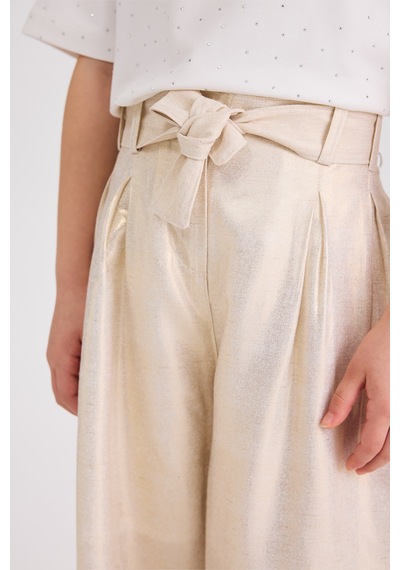 Panço Kız Çocuk Gold Pantolon Sarı
