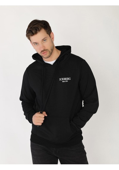 Iceberg Erkek Sweatshirt- Siyah / Icb6652-001 Siyah