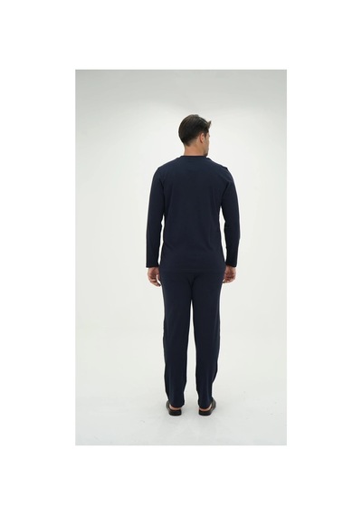 Moda Dua D's Damat 01005 Uzun Kol Pijama Takımı Lacivert