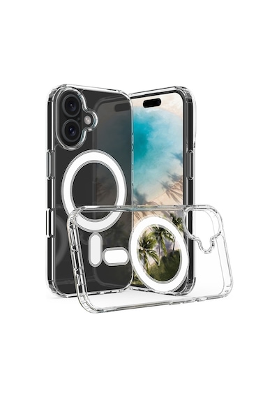 Nihcase Apple Uyumlu iPhone 16 Plus Kılıf Embos Magnetic Acrylic Tpu Kapak