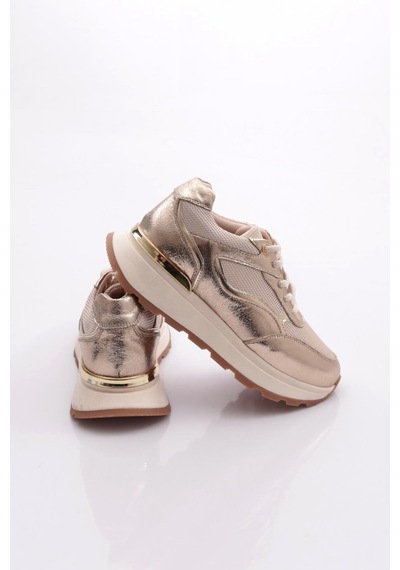 Dgn 81184 Kadin Sneaker Ayakkabi Altın