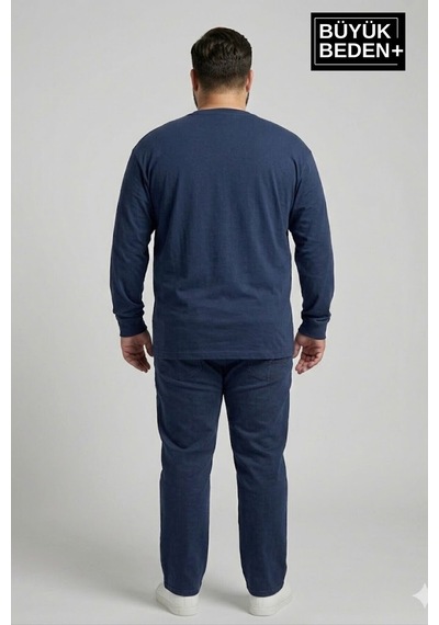 Superlife Erkek Büyük Beden 2'li Set Ince Penye Bisiklet Yaka Tişört Spr26bts942+2 Lacivert Superlife Erkek Büyük Beden 2'li Set Ince Penye Bisiklet Yaka Tişört Spr26bts942+2 Lacivert
