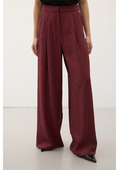 Sateen Freya Pantolon - Bordo-137155 Bordo