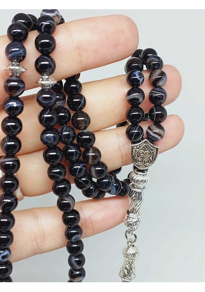 Yasamtohumu Akik Taşı 99luk Tesbih 6mm 17309 Çok Renkli