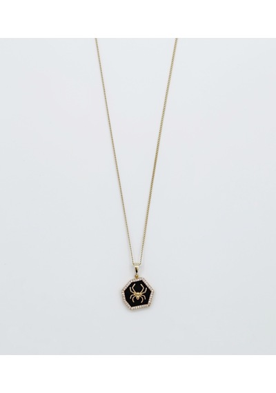 14k Gold Plated Spider Kolye Gold