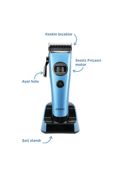 Fenda Saç Ve Sakal Kesme Makinesi Seti Mavi Fndsacksset011