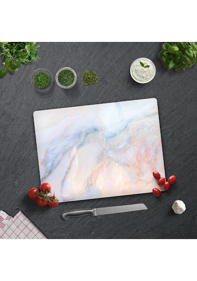 Cam Kesme Tahtası Supreme Mermer Görünümlü 30cm X 40cm