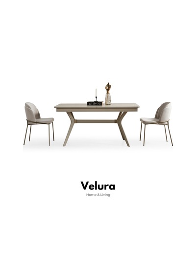 Monaco Yemek Masası + 6 Sandalye Ekru