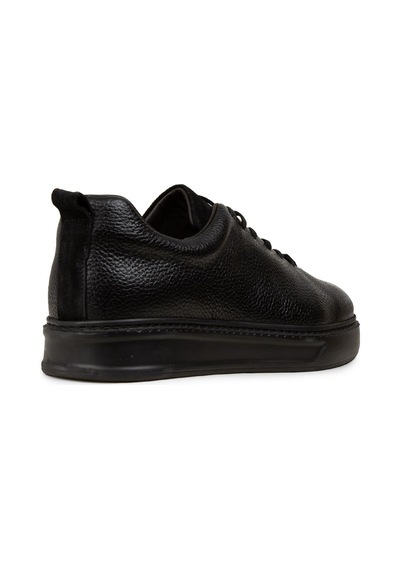 Deery Erkek Siyah Hakiki Deri Sneaker Ayakkabı - 02010msyhp01 Siyah