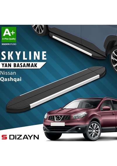 S-dizayn Nissan Qashqai Skyline Aluminyum Yan Basamak 173 Cm 2007-2014 A+ Kalite