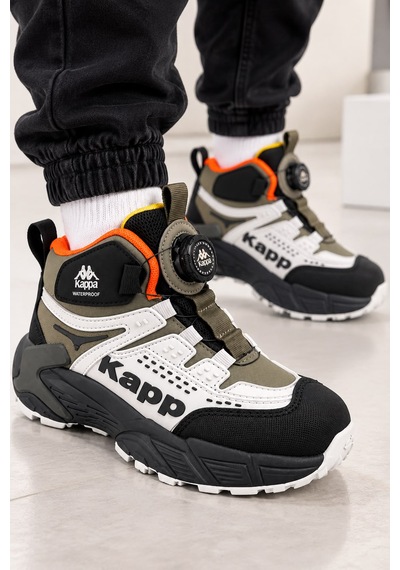 Kappa Kp-4073f Erkek Çocuk Akıllı Bağcıklı Waterproof Su Geçirmez Bot Siyah - Haki