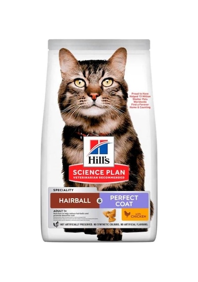 Hill's Hairball & Perfect Coat Tavuklu Yetişkin Kedi Maması 1500 G