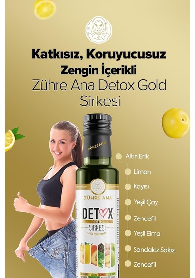 Zühre Ana Detox Gold Sirkesi Doğal Fermantasyon 250 Ml Genel