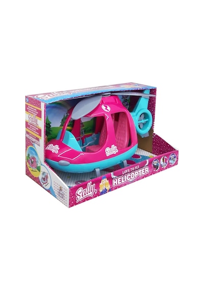 Farbu Oyuncak 46 CM Büyük Sally'nin Helikopteri Pembe-Turkuaz