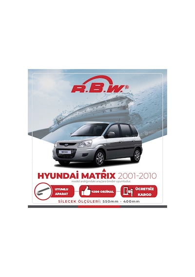 Hyundai Matrix Muz Silecek Takımı (2001-2010) RBW