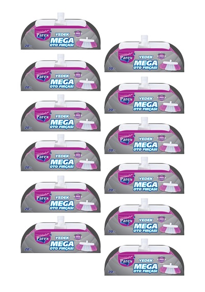 Mega Oto Fırçası Yedek Sapsız Onikili Paket