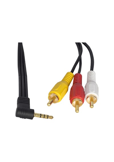 Uydu Alicisi Av Kablo 3.5 Mm 3 Rca Kablo 1.2 Metre Uzun Jack