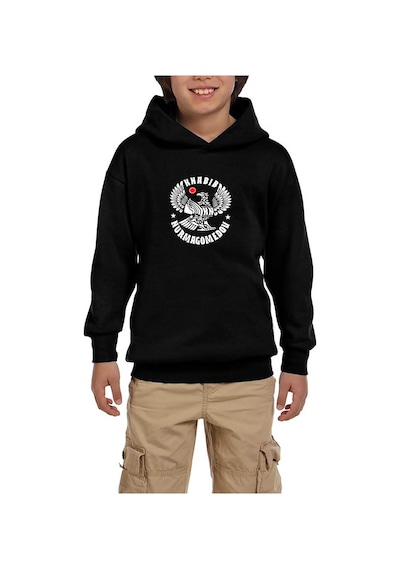 Zepplin Giyim UFC Nurmagomedov Siyah Çocuk Kapşonlu Sweatshirt Siyah
