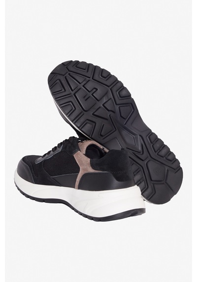 Altınyıldız Classıcs Erkek Sıyah %100 Deri Sneaker Spor Ayakkabı Siyah