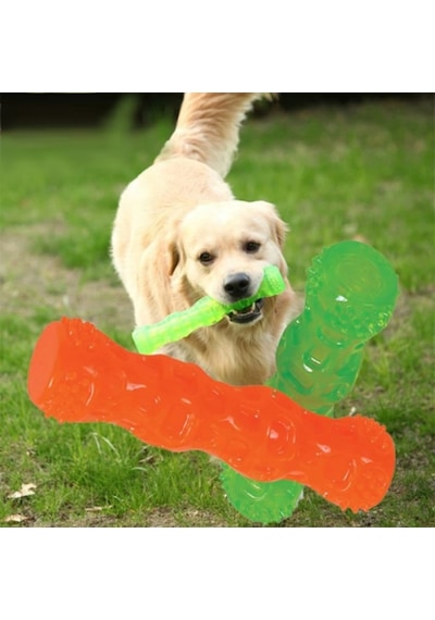 Pawise 28 CM Plastik Sesli Renkli Diş Sağlığı için Köpek Oyuncağı Çok Renkli