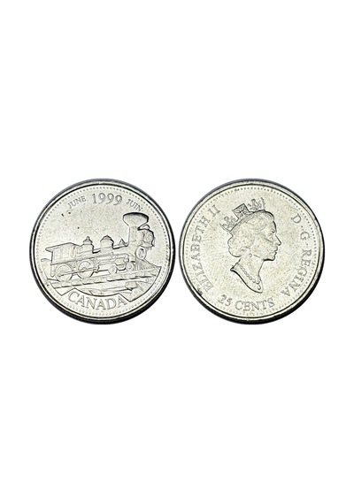 Kanada 1999 Yılı Haziran 1999, Kıyıdan Kıyıya 25 Cent Koleksiyon Para