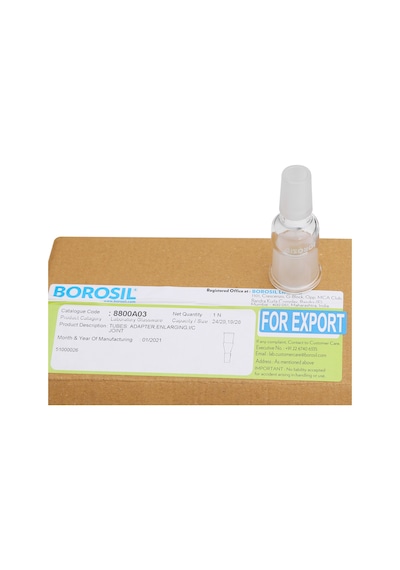 Borosil Cam Adaptörü Büyütme 24 29 19 26 Şilif Genişletme
