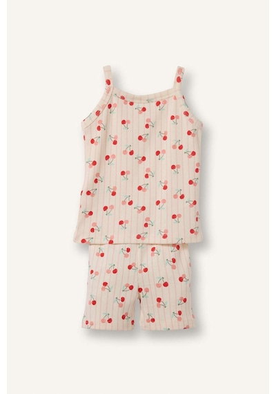 Defacto Baskılı Fitilli 2li Ecru Pijama Takımı Kız Bebek I0404a526hser233 Ekru-er233