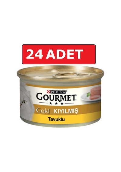 Purina Gourmet Gold Kıyılmış Tavuk Etli Konserve Yetişkin Kedi Maması 24 x 85 G