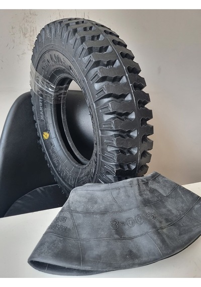 Maruti Tyres 400-8 Tubetype Motorsiklet/sepet Lastiği+ İç Lastik Set Powerlugset1