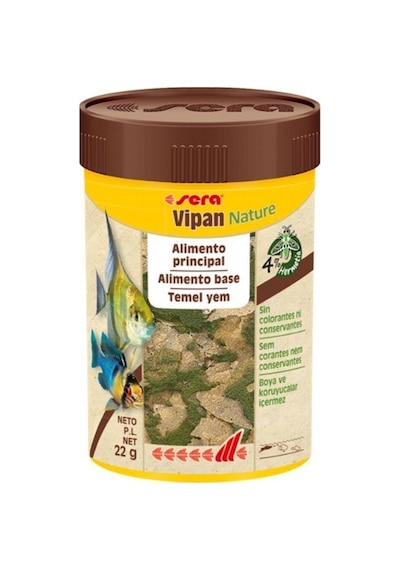 Sera Vipan Nature Süs Balıkları İçin Pul Temel Yem 100 Ml