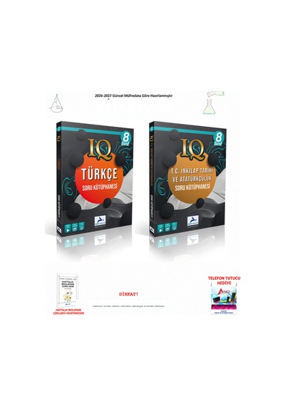 Paraf 8. Sınıf İnkılap Tarihi, Türkçe Iq Soru 2 Kitap Seti