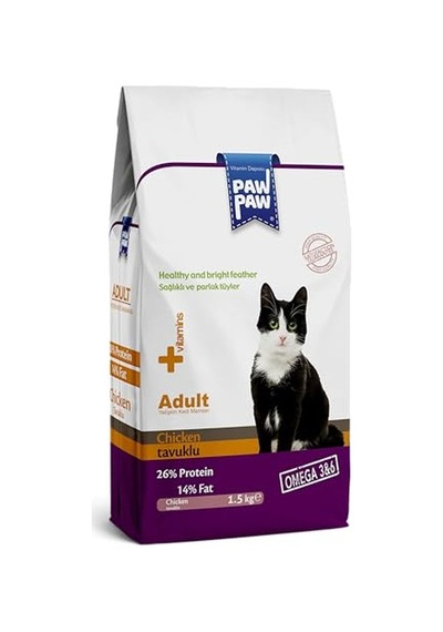 Yetişkin Kedi Tavuklu 1,5 Kg 100 G
