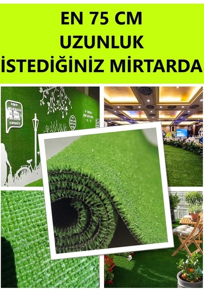 Çim Halı Yapay Çim Halı Suni Çim Halı Yeşil Yapay Çim 8 Mm En 75