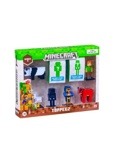 Pmı/mc22270 Minecraft 3d Toppeez 8li Deluxe Figür Seti Seri 2 Aso